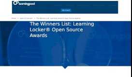 
							         The Winners List: Learning Locker® Open Source Awards 2019								  
							    