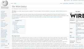 
							         The Wire (India) - Wikipedia								  
							    