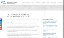 
							         THE WORKSHOP AT MACY'S - Michigan Minority Supplier ...								  
							    