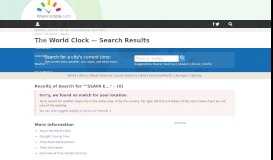 
							         The World Clock - Search Results - Time and Date								  
							    