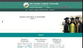 
							         The Zambia Catholic University | Official Site								  
							    