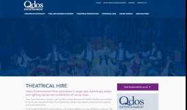 
							         Theatrical Hire | Qdos Entertainment								  
							    