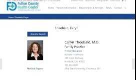 
							         Theobald, Caryn – Fulton County Health Center								  
							    