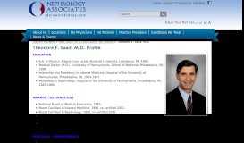 
							         Theodore F. Saad, MD Profile - Delaware Kidney								  
							    