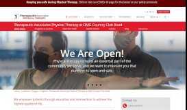 
							         Therapeutic Associates Physical Therapy at OMG Country Club Road								  
							    