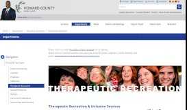
							         Therapeutic Recreation - Howard County Government								  
							    
