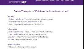 
							         Therapists' Web Access - InterpreterNow								  
							    