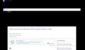 
							         There is no bot extension file in azure source code - Stack Overflow								  
							    