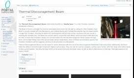 
							         Thermal Discouragement Beam - Portal Wiki								  
							    