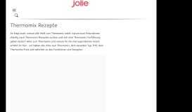 
							         Thermomix Rezepte: Kochen mit dem Thermomix - Jolie								  
							    