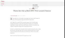 
							         These Are The 5 Best HTC Vive Launch Games | Time								  
							    
