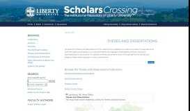 
							         Theses and Dissertations | Liberty University Research ...								  
							    