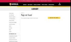 
							         Theses and dissertations | Library | University of Waterloo								  
							    