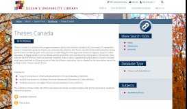 
							         Theses Canada | Queen's University Library								  
							    