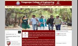 
							         Thiagarajar College of Engineering - (TCE)								  
							    