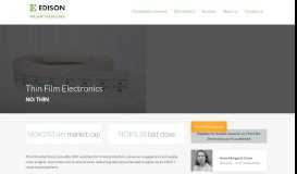 
							         Thin Film Electronics • Edison								  
							    