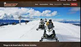 
							         Things to do Grand Lake CO, Winter Activities | Gateway Inn								  
							    