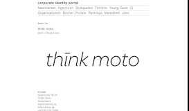 
							         think moto | Corporate Identity Portal								  
							    