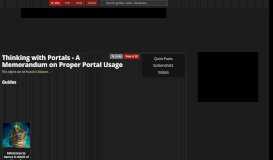
							         Thinking with Portals - A Memorandum on Proper Portal Usage ...								  
							    