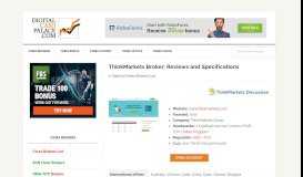 
							         ThinkMarkets Broker: Reviews and Specifications – Forex Brokers Portal								  
							    
