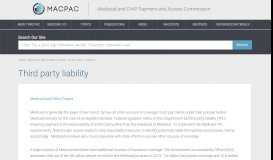 
							         Third party liability : MACPAC								  
							    
