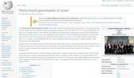 
							         Thirty-fourth government of Israel - Wikipedia								  
							    