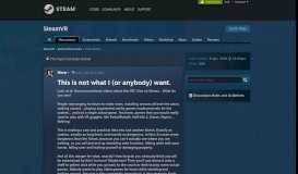 
							         This is not what I (or anybody) want. :: SteamVR General Discussions								  
							    
