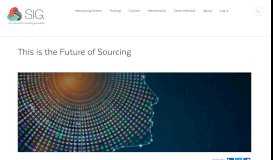 
							         This is the Future of Sourcing - Sourcing Industry Group								  
							    