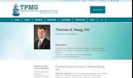 
							         Thomas B. Hoag, DO - Tidewater Physicians Multispecialty Group								  
							    