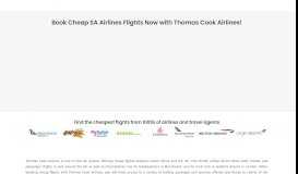 
							         Thomas Cook Airlines Flight Booking & Specials | SA Airlines								  
							    