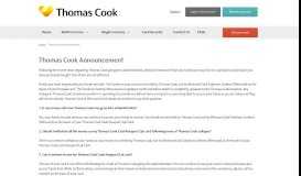 
							         Thomas Cook Announcement - Thomas Cook Cash Passport								  
							    