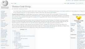 
							         Thomas Cook Group - Wikipedia								  
							    