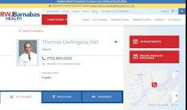 
							         Thomas DeAngelis MD - New Jersey Health System								  
							    