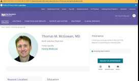 
							         Thomas M. McGowan, MD | Northwestern Medicine								  
							    
