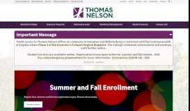 
							         Thomas Nelson Community College | Success. It's closer than ...								  
							    