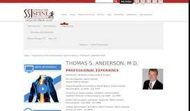 
							         Thomas S. Anderson, M.D. | Southeastern Spine Institute								  
							    