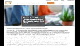 
							         Thomson Reuters Elite Launches New MatterSphere Client Portal to ...								  
							    