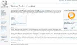 
							         Thomson Reuters Messenger - Wikipedia								  
							    