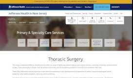 
							         Thoracic Surgery | Jefferson Health New Jersey - Kennedy Health								  
							    