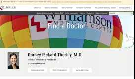 
							         Thorley Dorsey Internal Medicine & Pediatrics - Williamson Medical ...								  
							    