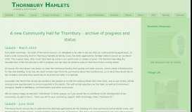 
							         Thornbury Community Hall Project – Thornbury Hamlets								  
							    