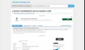 
							         thornbury-quick-nurse.com at WI. Quick Nurse - Login								  
							    
