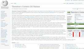
							         Thornton's Corners GO Station - Wikipedia								  
							    