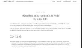 
							         Thoughts about Digital Les Mills Release Kits – Geoff Mazeroff								  
							    