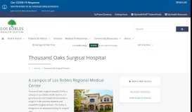
							         Thousand Oaks Surgical | Los Robles Regional Medical Center								  
							    