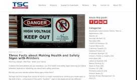 
							         Three Facts about Making Health and Safety Signs with Printers | TSC ...								  
							    
