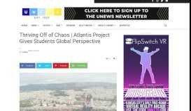 
							         Thriving Off of Chaos | Atlantis Project Gives Students Global ...								  
							    
