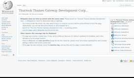 
							         Thurrock Thames Gateway Development Corporation - Wikipedia								  
							    