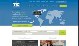 
							         TIC Recruitment: International Teaching Jobs, International School Jobs								  
							    