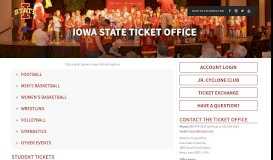 
							         Ticket Office » Cyclone Sites - Iowa State Athletics								  
							    